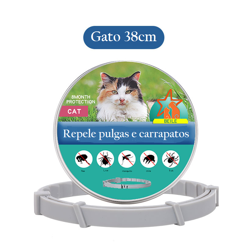 Coleira Anti-Parasitas para cães e Gatos